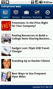 Entrepreneur Mobile Android app