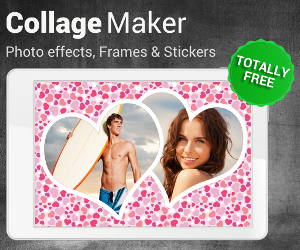 Photo Collage Maker and Editor is packed to the gills with over 50 borders, over 70 stickers, and over 50 layouts Photo Collage Maker and Editor